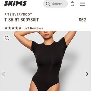 Skims Fits Everybody Bodysuit - Black - Small